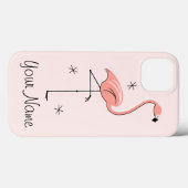 Flamant rose rose 'Nom' iPad Mini coque (Verso (horizontal))