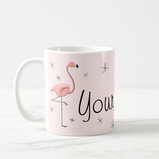 Flamant rose Rose 'Nom' tasse (Gauche)