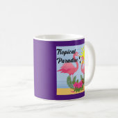 Flamant rose rose Paradis tropical - Mug classique (Devant droit)