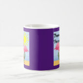 Flamant rose rose Paradis tropical - Mug classique (Centre)