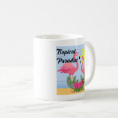 Flamant rose rose Paradis tropical - Mug classique (Devant droit)