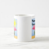 Flamant rose rose Paradis tropical - Mug classique (Centre)