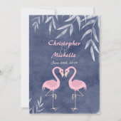 Flamant rose rose Plage tropicale Invitations de m (Devant)