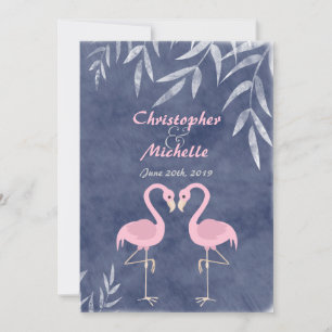 Flamant rose rose Plage tropicale Invitations de m