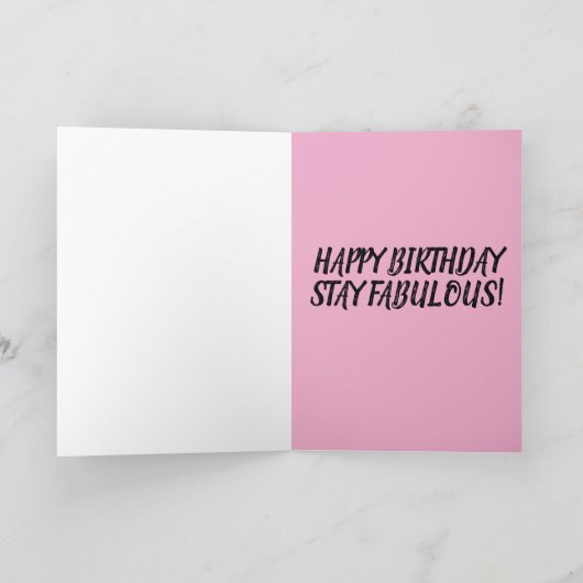 Flamant rose ROSE RESTER FABULEUSE CARTE D'ANNIVER (Intérieur)