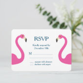 Flamant rose rose RSVP (Debout devant)