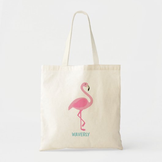 Flamant rose rose Sac fourre-tout personnalisé (Devant)