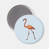 Flamant rose rose Standard, Aimant rond De 5,7 Cm (Recto/Verso)