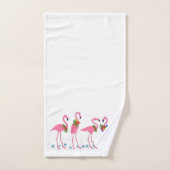 Flamant rose rose Starfish Set de serviettes de ba (Serviette à main)