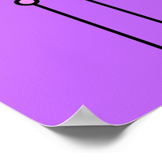 Flamant rose rose, texte personnalisé et affiche c (Coin)