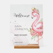 Flamant rose rose transparent C'est un Baby shower (Recto)