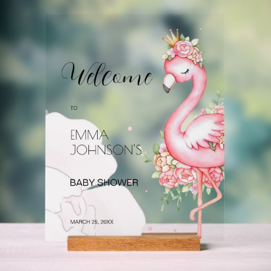 Flamant rose rose transparent C'est un Baby shower (Neutre)