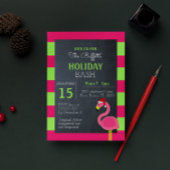 Flamant rose rose Tropical Fête Invitation
