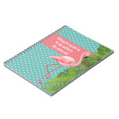 Flamant rose rose tropical Polka-dot Journal de va (Côté gauche)
