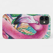 Flamant rose rose tropicale mignon IPhone / Coque (Dos (Horizontal))