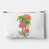 Flamant rose rose Vacances Petit Accessoire Sac (Verso)