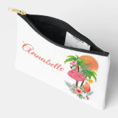 Flamant rose rose Vacances Petit Accessoire Sac (Ouvrir)