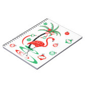 Flamant rose rouge Baubles carnet (Côté gauche)