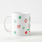 Flamant rose rouge de Noël Baubles mug (Gauche)