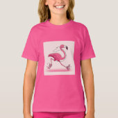 Flamant rose Run Chaussures Mark T-Shirt pour fill (Devant)