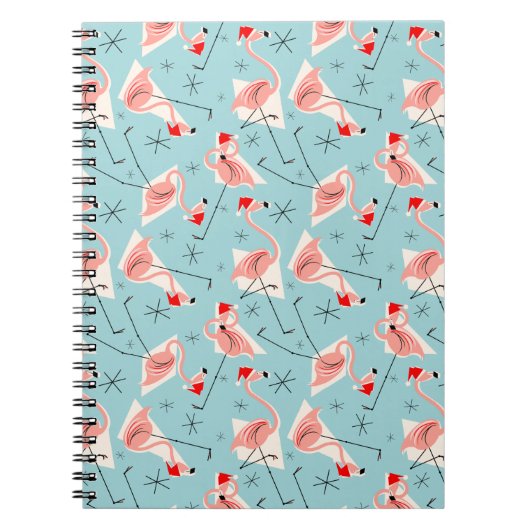 Flamant rose Santas Blue Multi carnet (Devant)