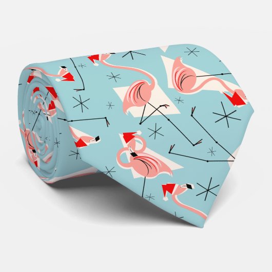 Flamant rose Santas Blue Multi cravate (Roulé)