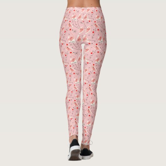 Flamant rose Santas Pink Multi leggings (Dos)
