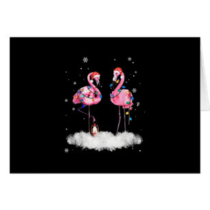 Flamant rose sapin de Noël Santa Hat Lumière