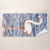 Flamant rose sauvage (Serviette de bain)