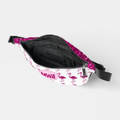 Flamant rose scintillant faux strass Monogramme ro (Ouvrir)