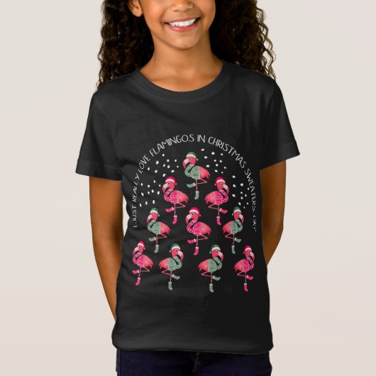 Flamant rose Sweat Arbre de Noël Drôle cadeau (Devant)