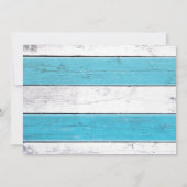 Flamant rose tendance Baby shower rayé Invitation (Dos)