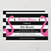 Flamant rose tendance Invitation de douche nuptial (Devant / Derrière)
