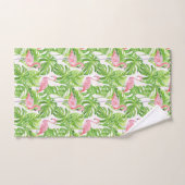 Flamant Rose Tropical (Serviette à main)