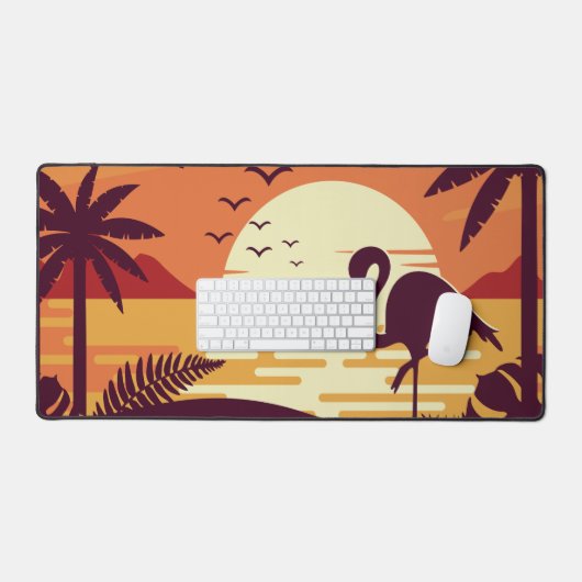 Flamant rose tropical (Clavier et souris)