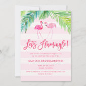 Flamant rose tropical Anniversaire ou Invitation d (Devant)