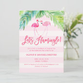 Flamant rose tropical Anniversaire ou Invitation d (Debout devant)