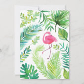 Flamant rose tropical Anniversaire ou Invitation d (Dos)