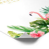 Flamant rose tropical Bachelorette Affiche de bien (Coin)
