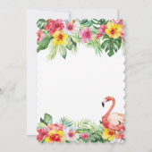 Flamant rose tropical Couples Douche Invitation (Dos)