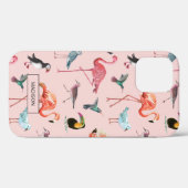 Flamant rose tropical été | COQUE IPHONE (Verso (horizontal))
