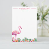 Flamant rose Tropical Famille Merci plat (Debout devant)