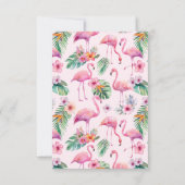 Flamant rose Tropical Famille Merci plat (Dos)