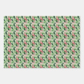 Flamant Rose Tropical Feuilles de Palmier Vert Lys (Devant 2)
