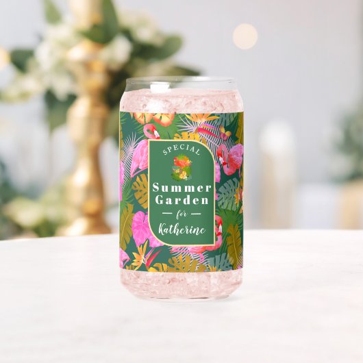 Flamant rose Tropical Garden Vert foncé (Insitu (Mariage))
