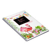 Flamant rose Tropical Mariage Carnet livre d'or (Côté Droit)