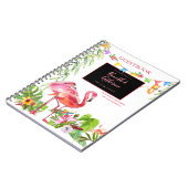 Flamant rose Tropical Mariage Carnet livre d'or (Côté gauche)
