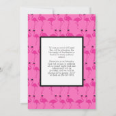 Flamant rose Tropical Photo Graduation Faire-part (Dos)