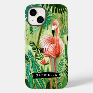 Flamant rose Tropiques Jungle Tropical   Coque Iph