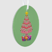 Flamant rose Vilain arbre de Noël Drôle cadeau (devant)